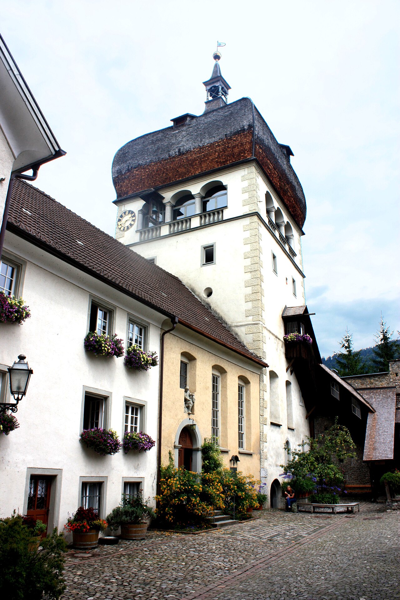 Martinsturm und historische Häuser in der Bregenzer Oberstadt